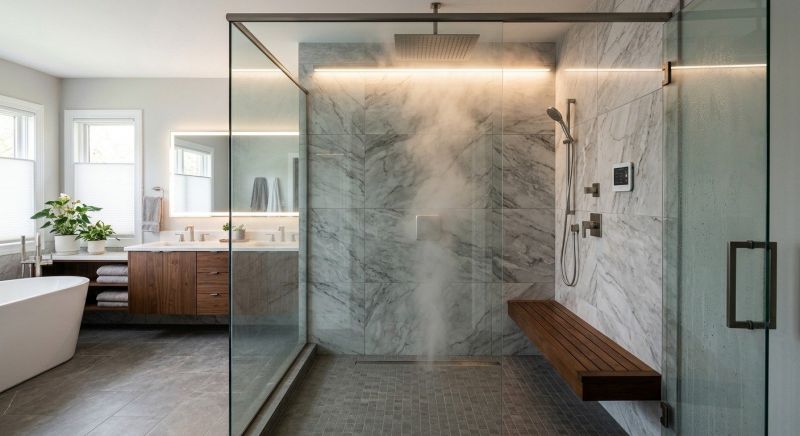 Granite Shower Installation in Manchester, NH